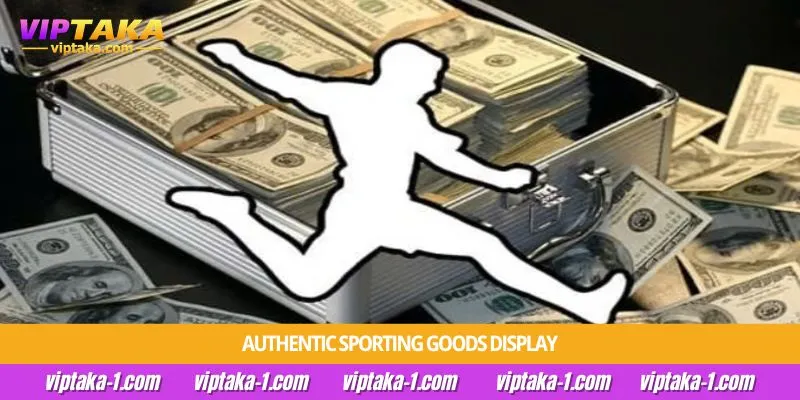 Authentic sporting goods display