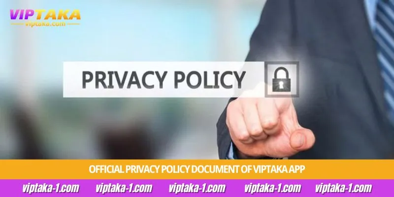 Official Privacy Policy document of Viptaka app
