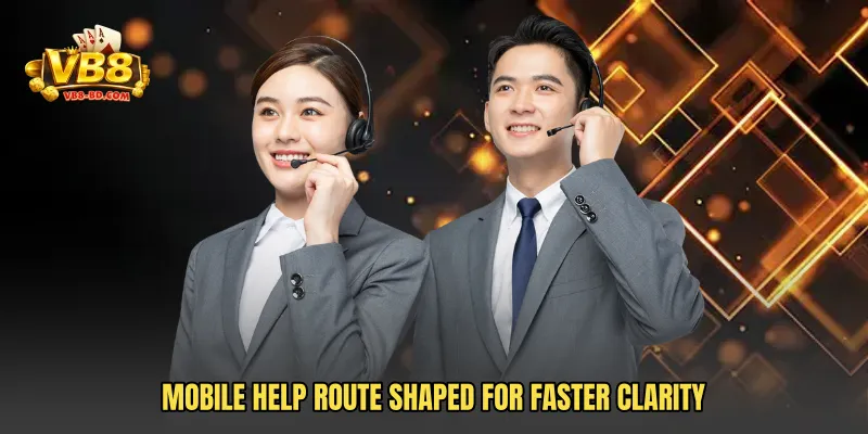 Mobile help route shaped for faster clarity